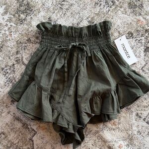 Montce Olive Boho Shorts
